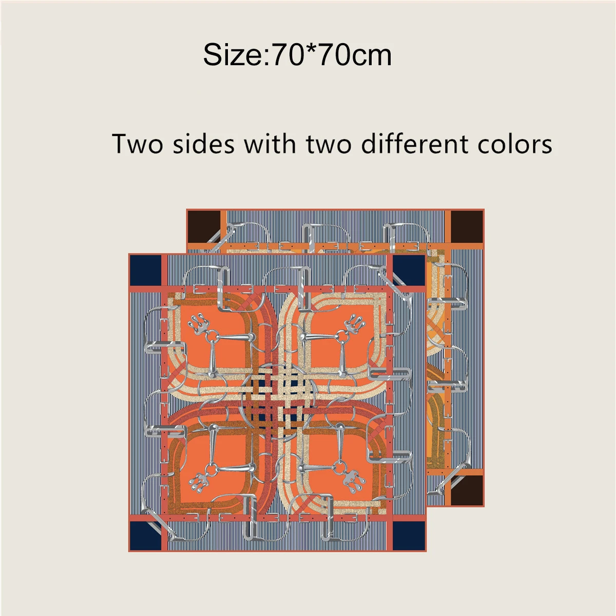 

Twill Silk Scarf 70CM Scarves Double Sided Printing Rolling Shawls Head Hair Decoration Summer Beach Christmas Gift