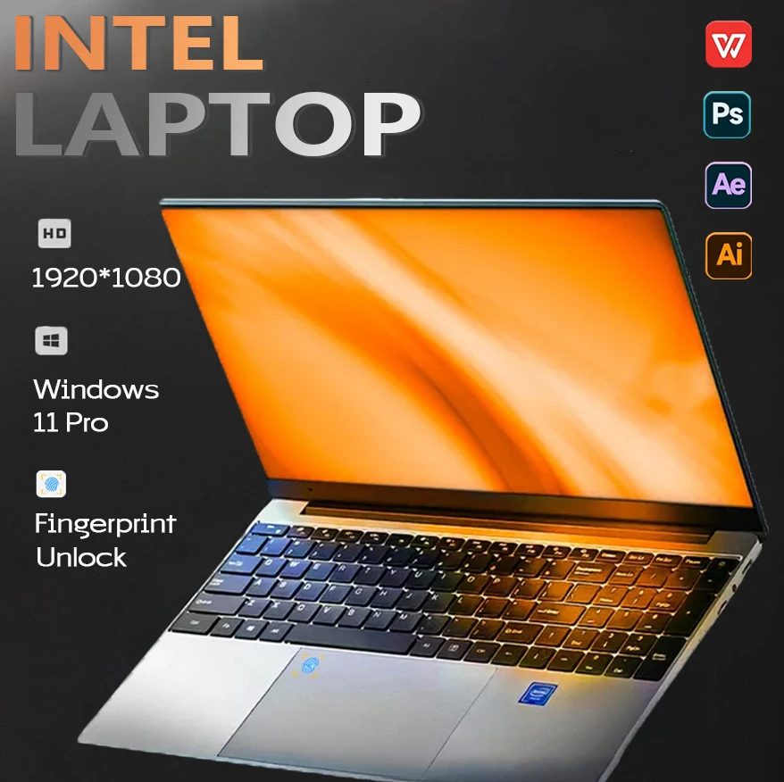 FUCHU 15.6" Intel Celeron N4000 Laptop Computer Windows 11 Pro 16GB DDR4 1TB SSD Notebook PC Portable Laptops Office Study Computer PC