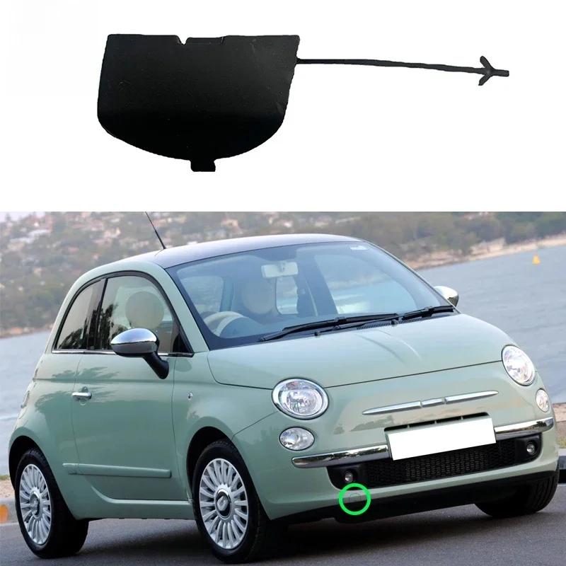 Capuchons de crochet de remorquage de calandre de pare-chocs avant de voiture, pièces extérieures de rechange noires, taxable, 500, 500C, 312, 2007-2015, 735456794