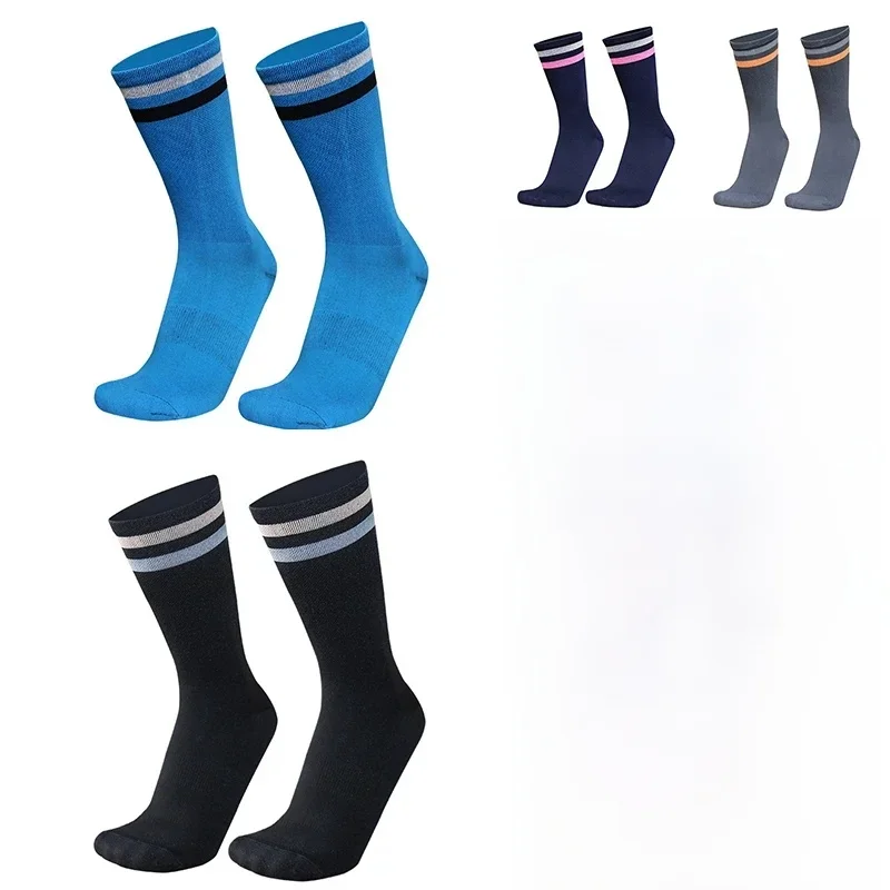 AliExpress NONE Striped Cycling Socks Multiple Colour Team Professional Racing Bike Racing Socks Road Running Sock Calcetines Ciclismo Hombre