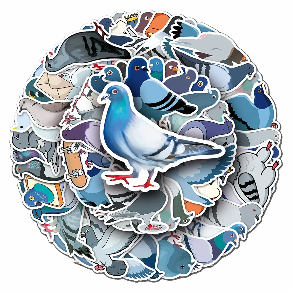 10/30/50pcs Dessin Animé Pigeons Autocollants Animaux Graffiti Autocollants BRICOLAGE Bagages Ordinateur Portable Tablette Notebook PVC Autocollant pour Enfants Jouets Classiques