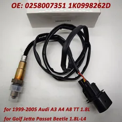 17014 LSU4.2 0258007351 1K0998262D Front 5-Wire Wide-Band Oxygen Sensor AFR For A3 A4 A8 TT Golf Jetta Passat Beetle 234-5112