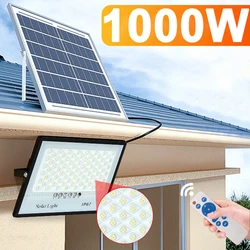 Luz LED de proyección Solar para exteriores, farola de alta potencia con Control remoto, impermeable IP67, 1000W, novedad