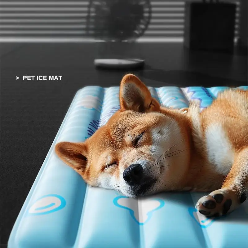 

Pet Ice Pad Summer Dog Sleeping Mat Cool Mat Cat Scratch-resistant Cold Bed Easy to Clean Outdoor Household Pet Cooling Supplies