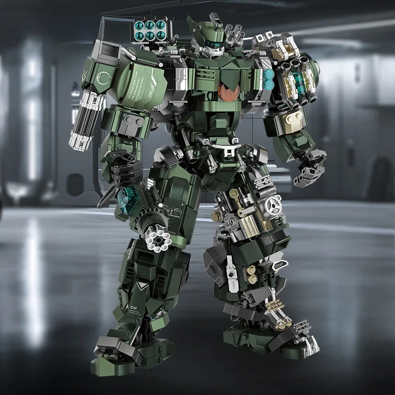 1403pcs Grote Mecha Warrior Bouwstenen Set Battle Robots Action Figure Model Kits Volwassen Tieners Gemonteerd Speelgoed Cadeaus Voor Jongens - afbeelding 2