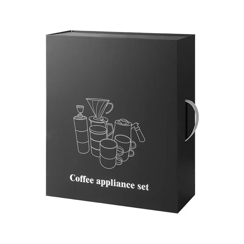 304 Outdoor Hand Brewed Coffee Pot Gift Box Set Filter Cup Sharing Pot Coffee Utensils Retro Style Camping Gift Set