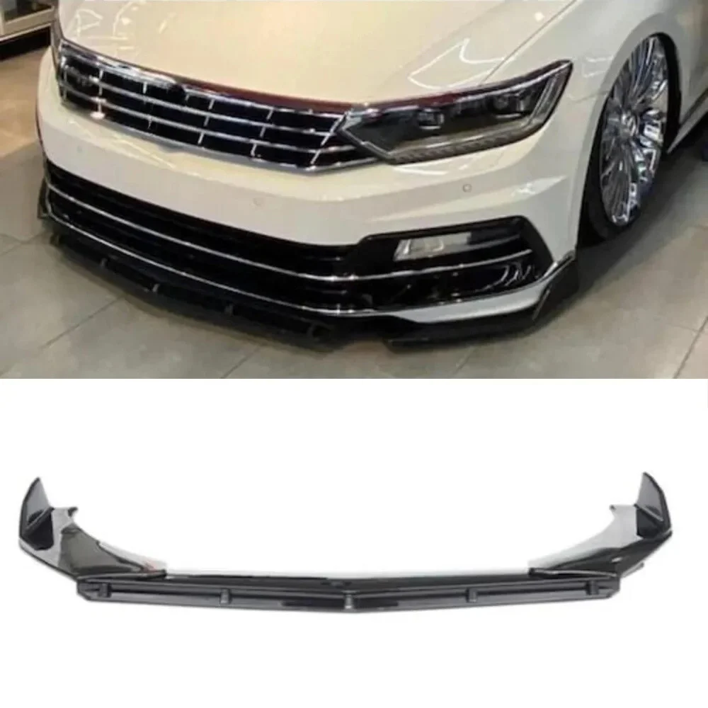 Brbs 3 Pcs Front Bumper Lip For VW Passat B8 2014-2022 Body Kit Car Accessories Spoiler Diffuser Flap Sport Bumper