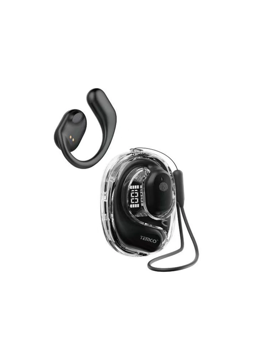 Temco YSW01 Bluetooth headset with charging compartment with Digital display