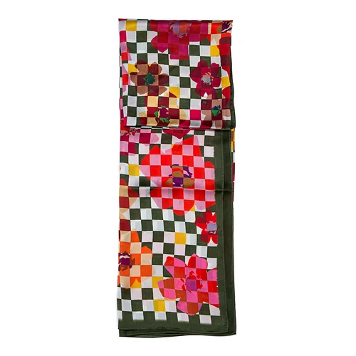 Imagen 2 del producto Bufanda de seda PG para mujer, bufanda de seda de estilo de alta moda para mujer, diseños de patrones únicos, regalo para mujer, bufanda de seda de estilo nicho