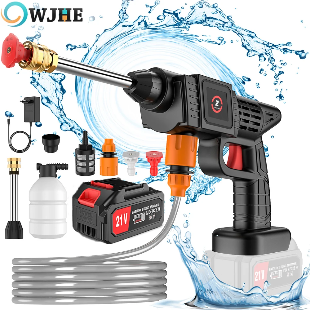 Nettoyeur haute pression sans fil, pistolet à eau, max 70 BAR, 30000 mAh, générateur de mousse, machine à laver les voitures, outils de nettoyage pour la maison et les voitures