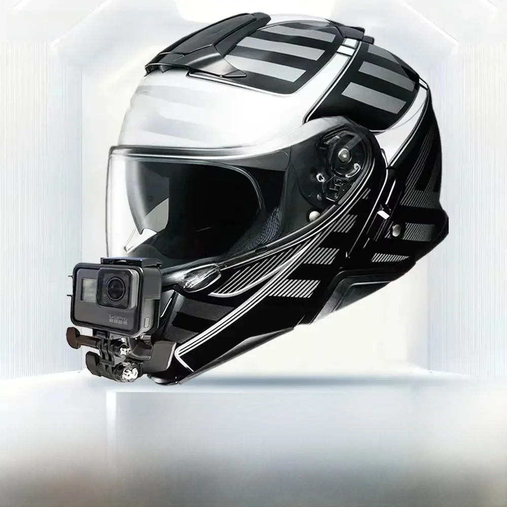 Uchwyt na kask motocyklowy Shoei Neotec 2, dedykowany do GoPro Hero12 11 10, Insta360 X4, Ace Pro2, DJI Action 4/5Pro — zdjęcie 2