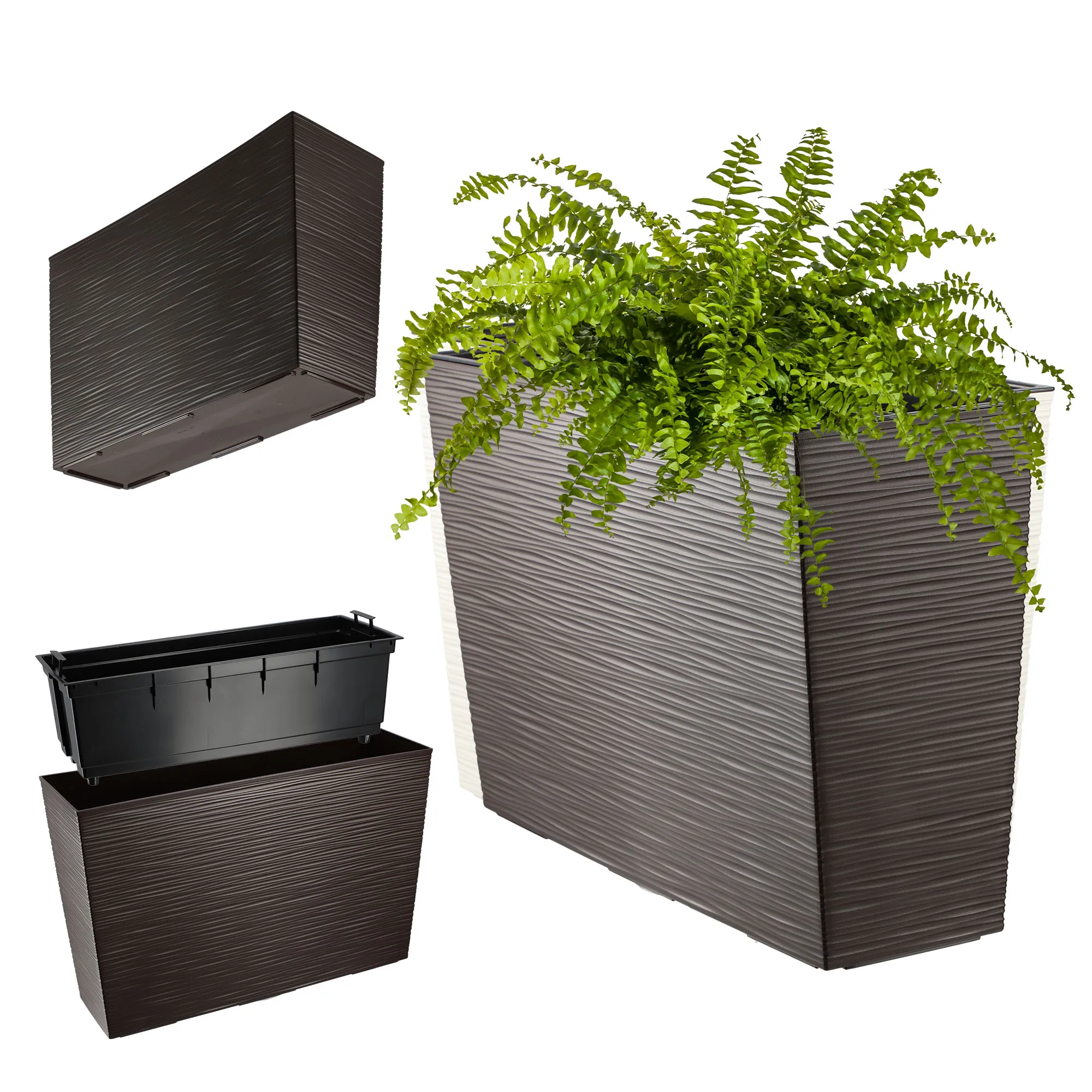 KADAX Bloembed Bloempot + Cartridge Wit 19x56cm