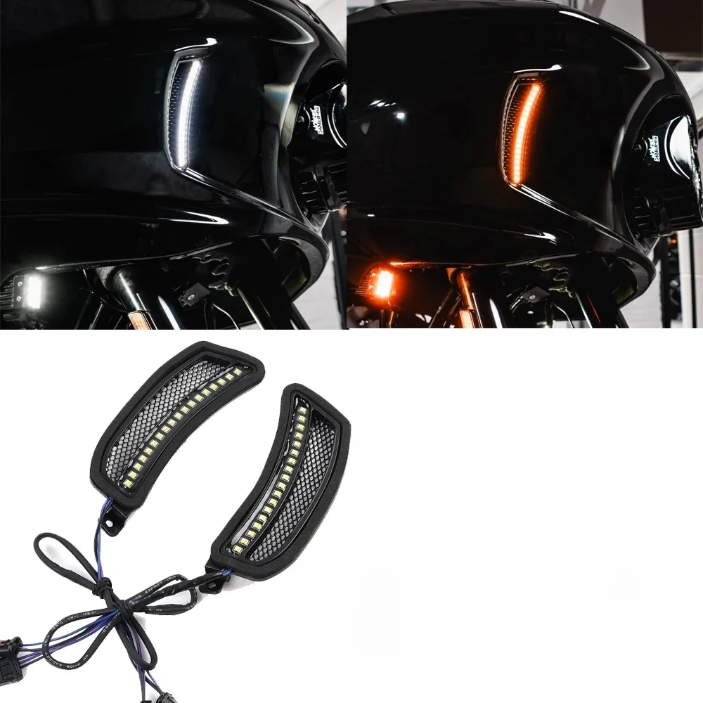Ulepsz swój Harley Softail Low Rider ST/FXLRST i El Diablo FXRST za pomocą akcentów wentylacyjnych reflektorów LED Premium White Tracer — zdjęcie 2
