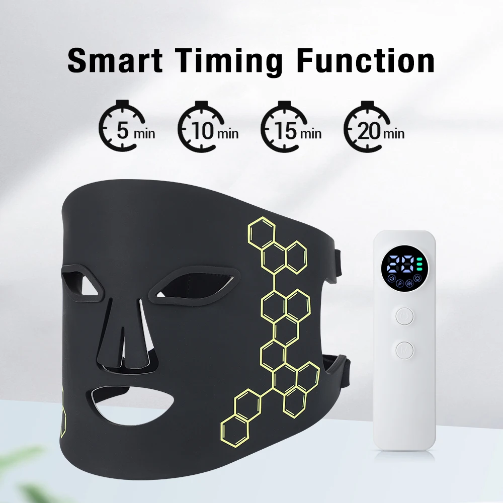 LED Photon Beauty Mask Instrument USB Electronic Mask IPL Rejuvenation Lightens Fine Lines Brighten Skin Tone 72 Lamps Skin Care