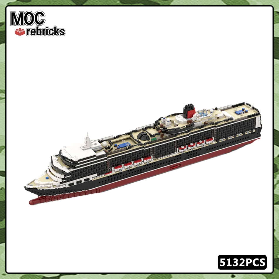 MOC-119910 Building Block Series Beautiful Cruise Ship Modeling Technology Birck DIY Assemble Puzzle Children Birthday Gift 5132