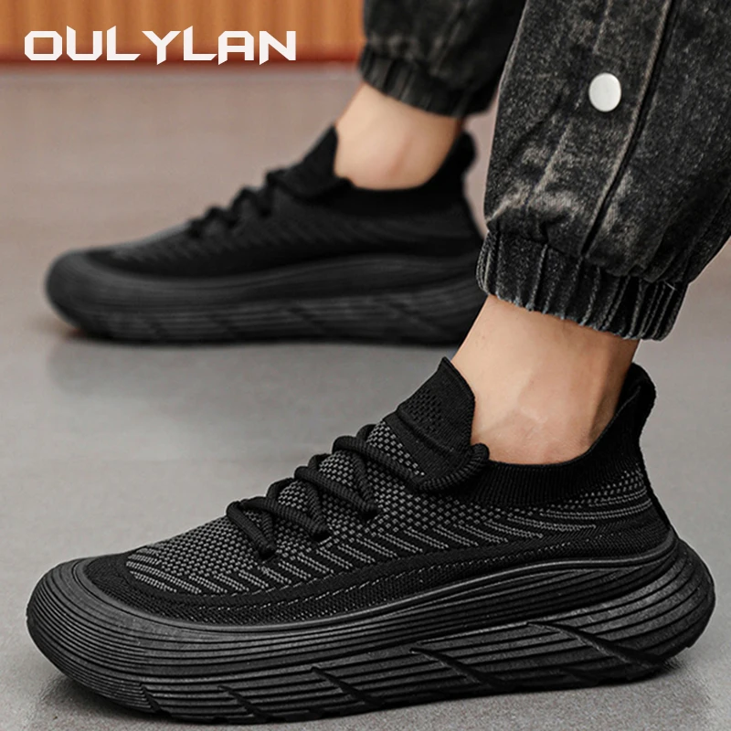 Sneakers Casual Mesh Shoes Summer New Men\'s Breathable Shoes Thick Sole Anti slip Lightweight Soft Sole Soft Face Trendy Shoes