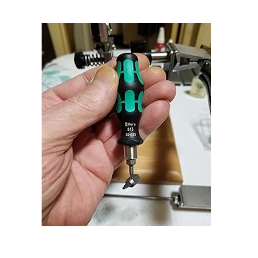 WERA 813 05051274001 Mini Bitholder Screwdriver with Quick-Release Chuck Handle Anti Rolling Ratchet screwdriver Handle