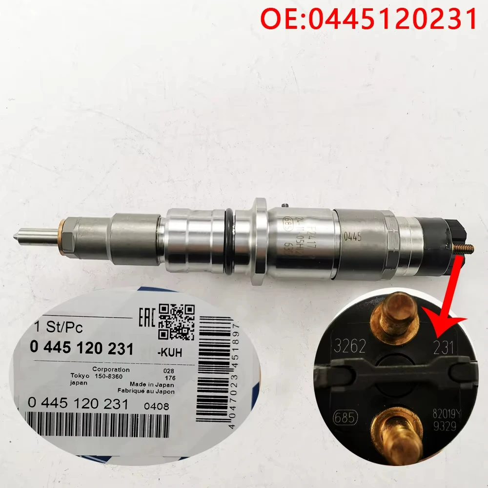 0445120231 0445120059 6754-11-3011 6156-11-3100 Genuine PC200-8 6D107 QSB4.5 QSB6.7 fuel injector PC200-8 S6D107