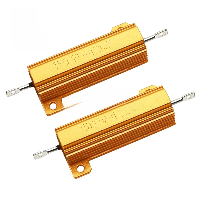 50W 100W Aluminiowa obudowa Metalowa obudowa Rezystor drutowy 0,01R ~ 100K 1 4 5 6 8 10 20 200 500 1K ohm Rezystancja RX24 DSSRQI — zdjęcie 2