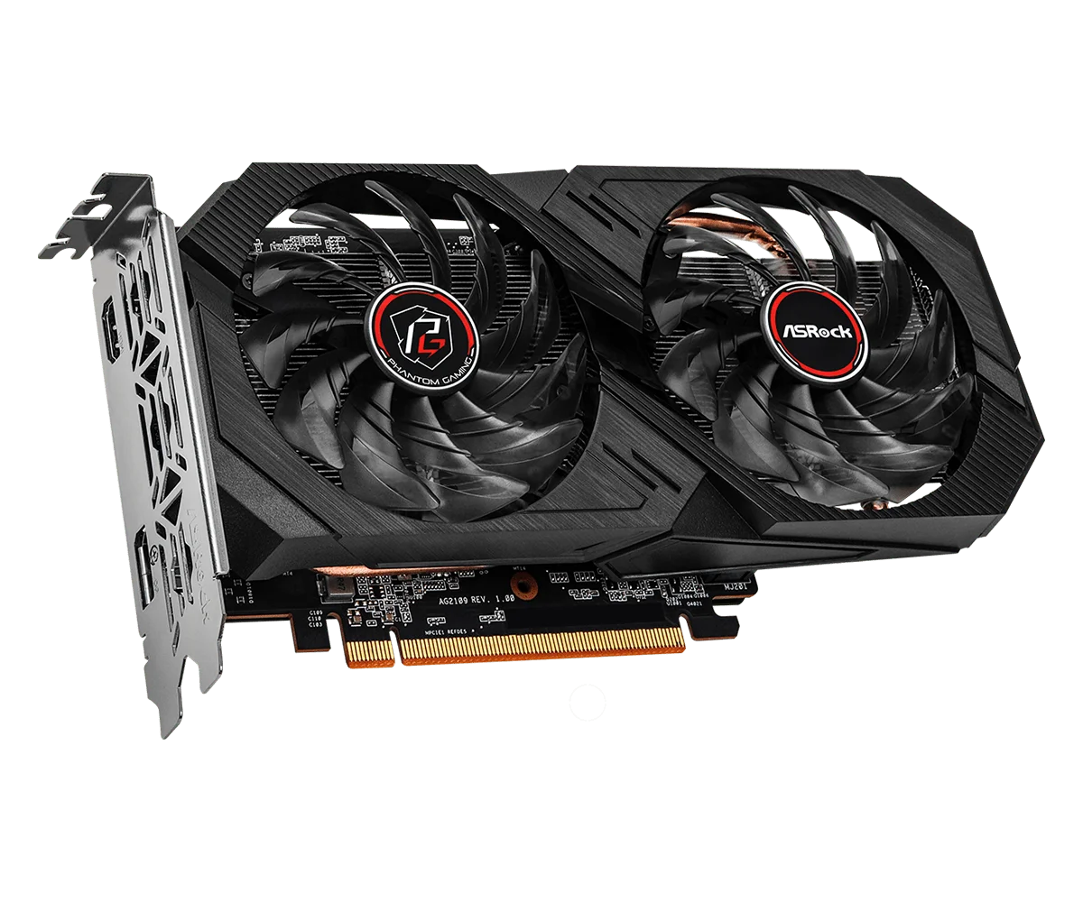 ASROCK AMD Radeon RX 6500XT Phantom Gaming D 4GB OC RX 6500XT GDDR6 64-bit 6nm NEW GPU support AMD Intel Desktop Motherboard