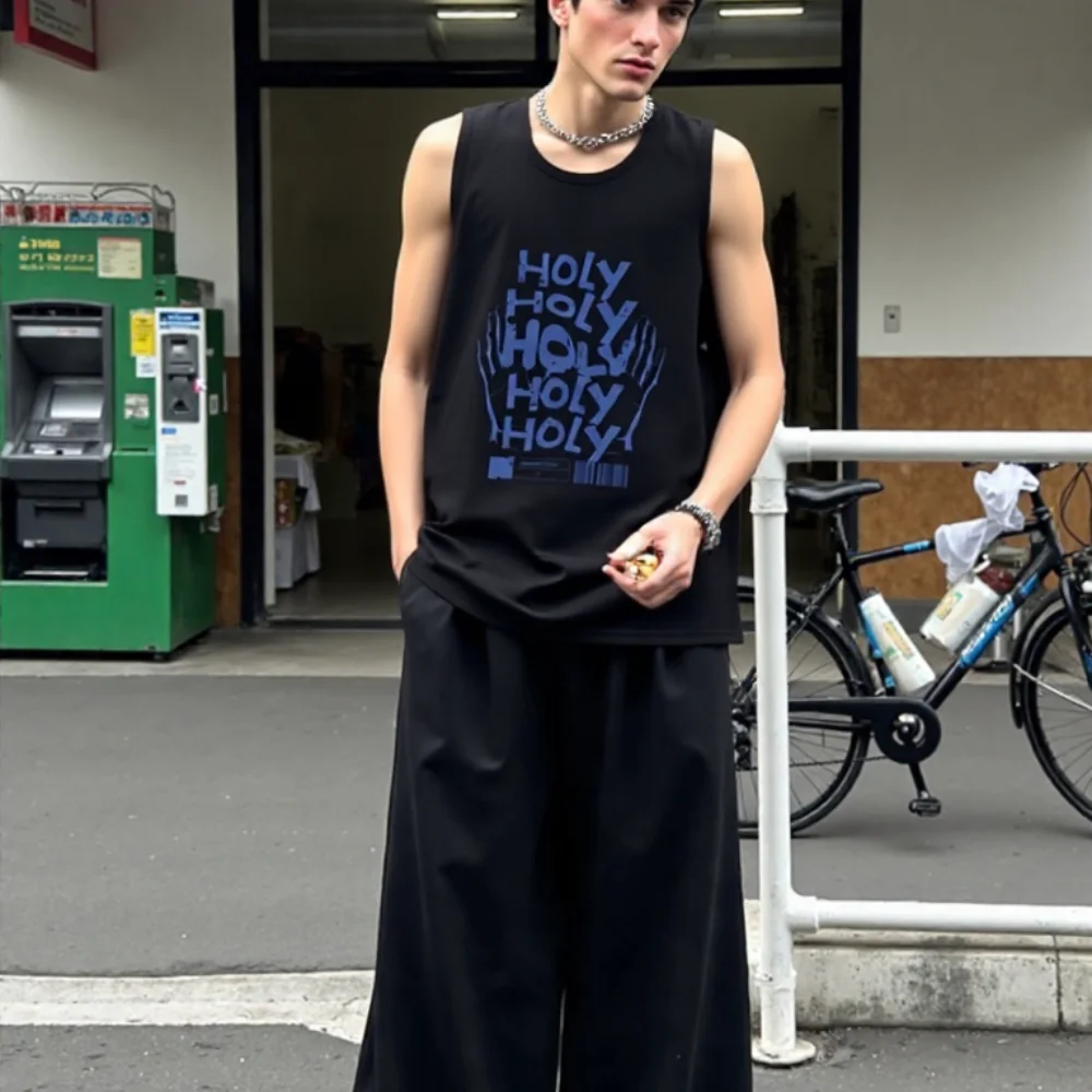 

Holy Holy Holy Graphic Tank Tops Sleeveless Men Gym Man Workout T Shirt Vest For Training Fitness Summer Breathable Wearing