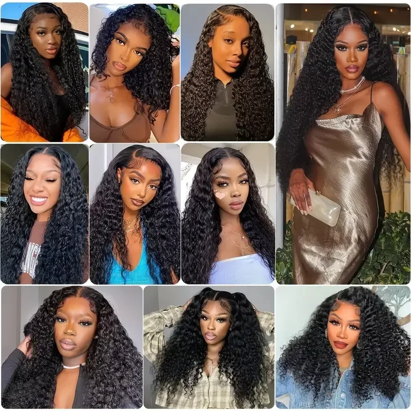 13X4 Jerry Curly Lace Front Human Hair Wigs 180% Density Curly Wigs Transparent Lace Frontal Wigs Natural Color For Women Hair