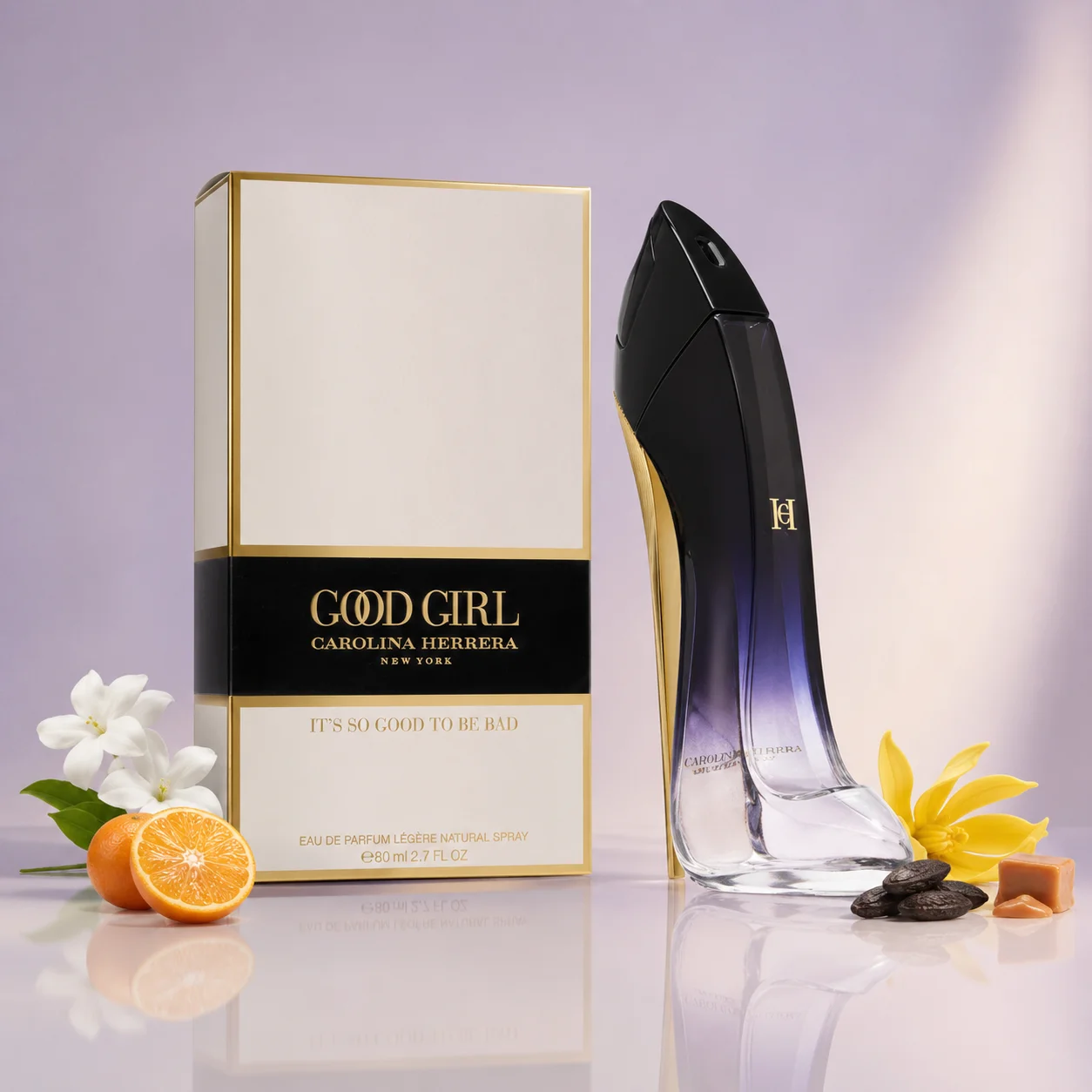 Carolina Herrera Good Girl Legere Gradient Purple Black High Heel Shoe Bottle Women Eau De Parfum Legere Luxury Floral Woody Scent Long Lasting Fragrance 80ml Ladies Perfume Gift Set For Her view 6