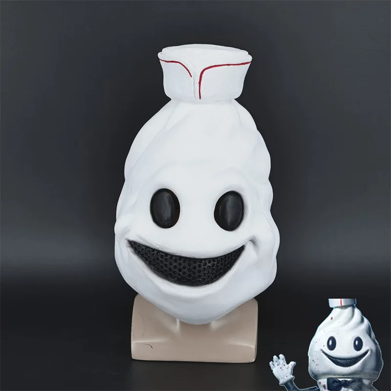 Movie Ice Cream Man Cosplay Mask Full Face Head Helmet Latex Masks Halloween Horror Party Adult Costume Masquerade Carnival Prop