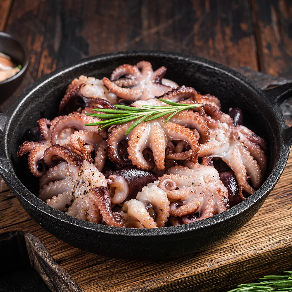 [أطعمة Jaeho] مخالب الأخطبوط Iqf 800 جرام / مخالب الأخطبوط سريعة التجميد بشكل فردي وسهلة الأكل ومطاط ونطاط