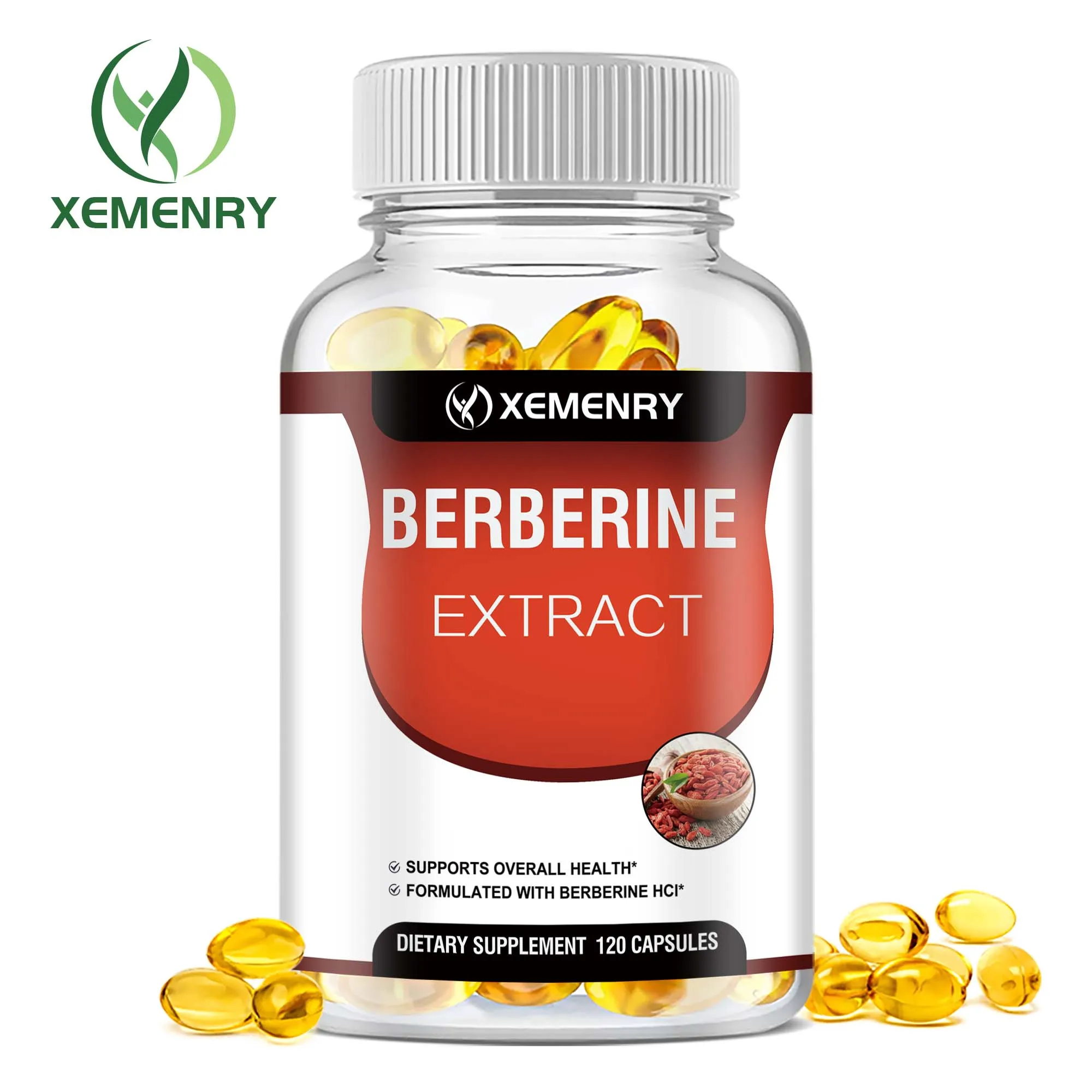 Berberine Extract Supplement 1800mg - Berberine HCL, Balanced Blood Pressure - 120 Capsules