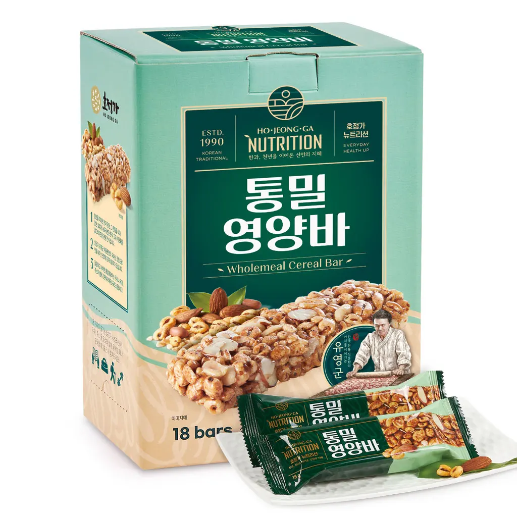 Ho-ju-Ga All-Wheat Nutrition Bar (18 pezzi)/snack Nutrition All-Grain bar