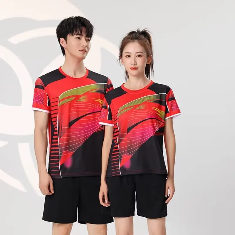 Badminton Set 2 Stuks Voor Mannen Vrouwen Korte Mouw Ping Pong Tshirt En Broek Kind Jongens Meisjes Tafeltennis Training Jersey Pak