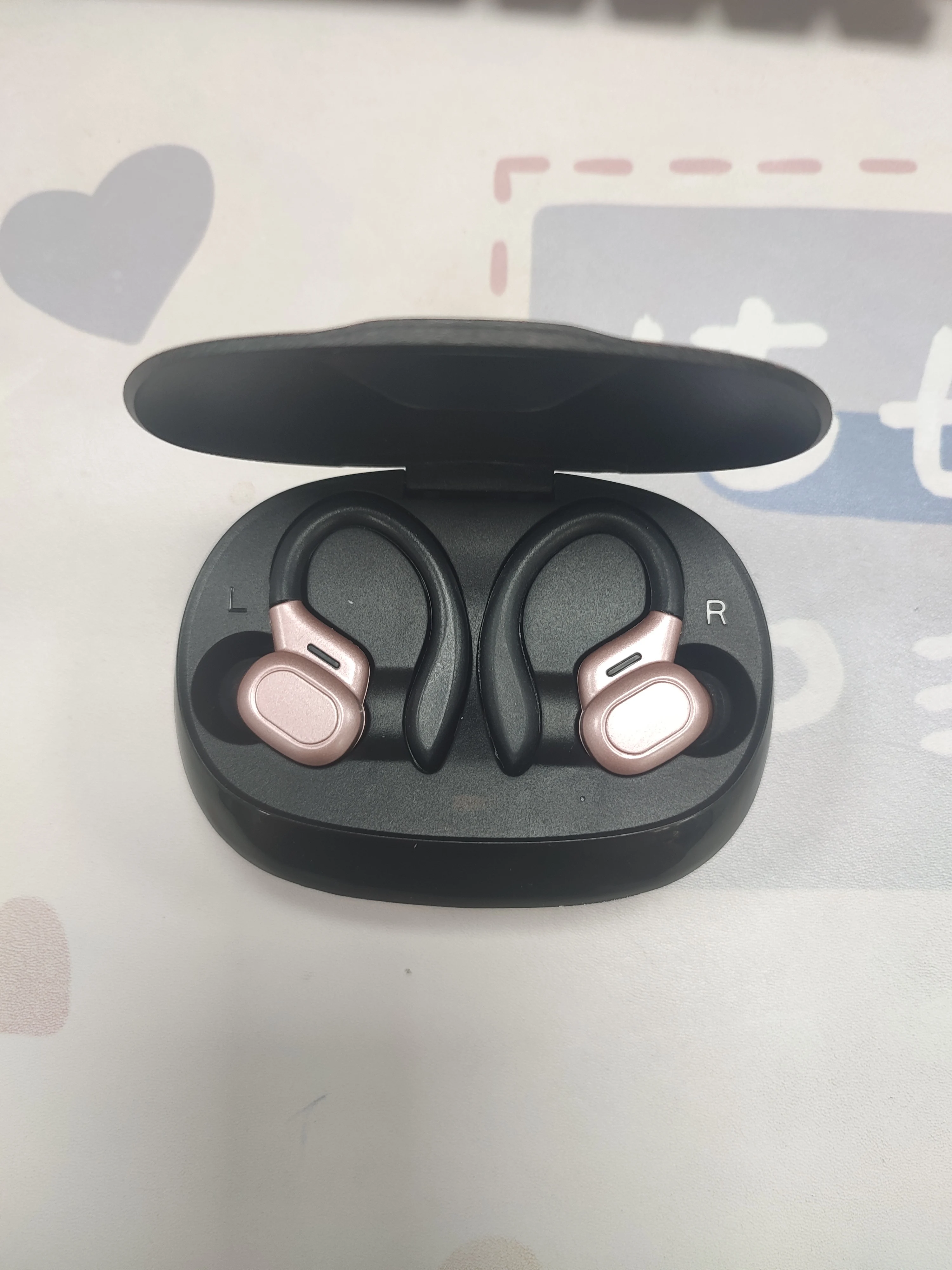 Lifebee True Wireless Earbuds With Mic, TWS Open-Ear Headphones With ENC Noise Cancelling Mic, Sport Earhook Headset