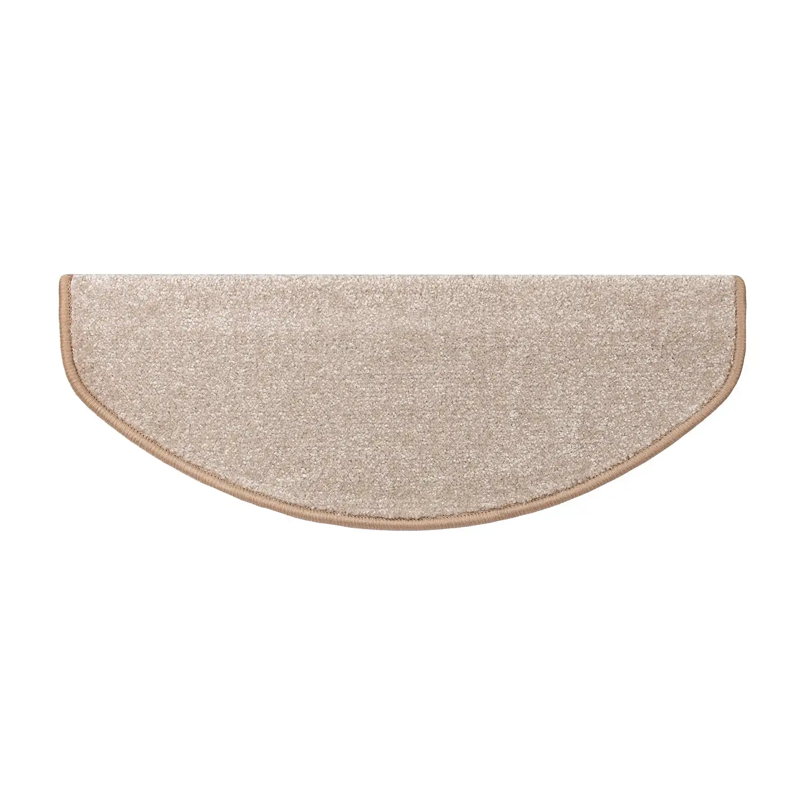 Velours Treppenstufenmatten für sicheren Halt, rutschfest & strapazierfähig, selbstklebende Stufenschoner für Treppen, halbrund, 23,5 x 65 cm – Sundae