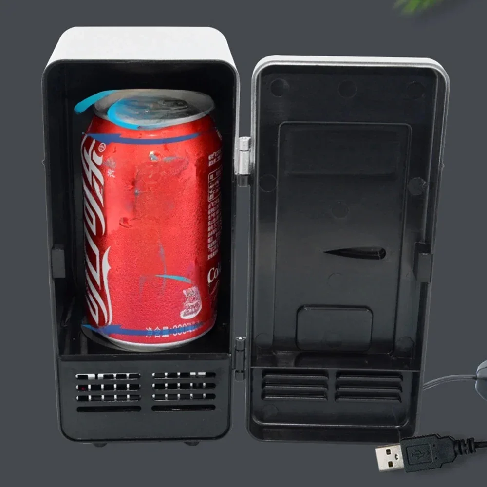 Mini réfrigérateur portable USB, refroidisseur de boissons, chauffe-canettes, voiture, ordinateur portable, PC, ordinateur, noir, rouge, document 2024
