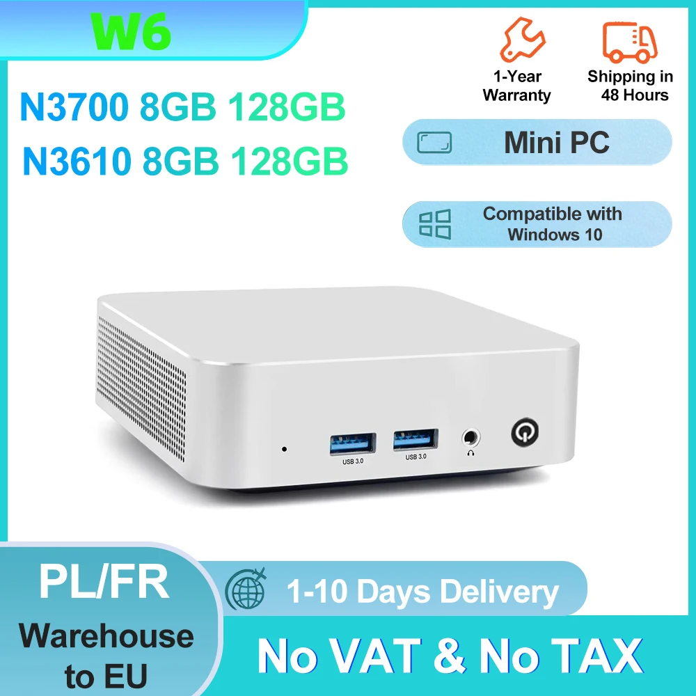 MiniPC SZBOX N3700/N3160 Intel Pentium 4C4T DDR3 M.2 SATA WiFi5 BT4.2 Doble HDMI Gigabit Windows10 Ordenador de Escritorio con Office
