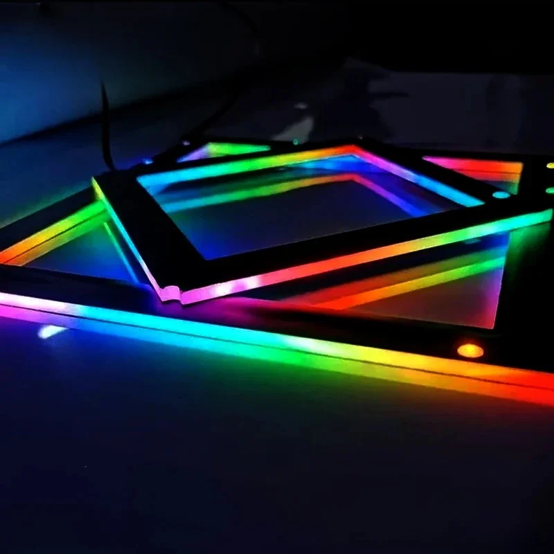 Ramka oświetleniowa płyty głównej ARGB dla ATX MATX ITX, płyta tylna DIY M/B IO RGB, dekoracyjny panel szafki PC dla malucha AURA SYNC — zdjęcie produktu 7