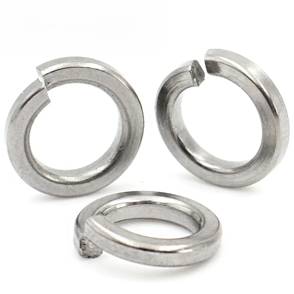 Rondelles de verrouillage fendues en acier inoxydable 304, rondelles à ressort M1.6 M2 M2.5 M3 M4 M5 M6 M8 M10 M12 M16 M20 M22 M24 M27 M30 (2-100 pièces)