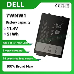 11.4V 51Wh 7WNW1 Laptop Battery For DELL Latitude 7424 5424 5420 Rugged Extreme Series