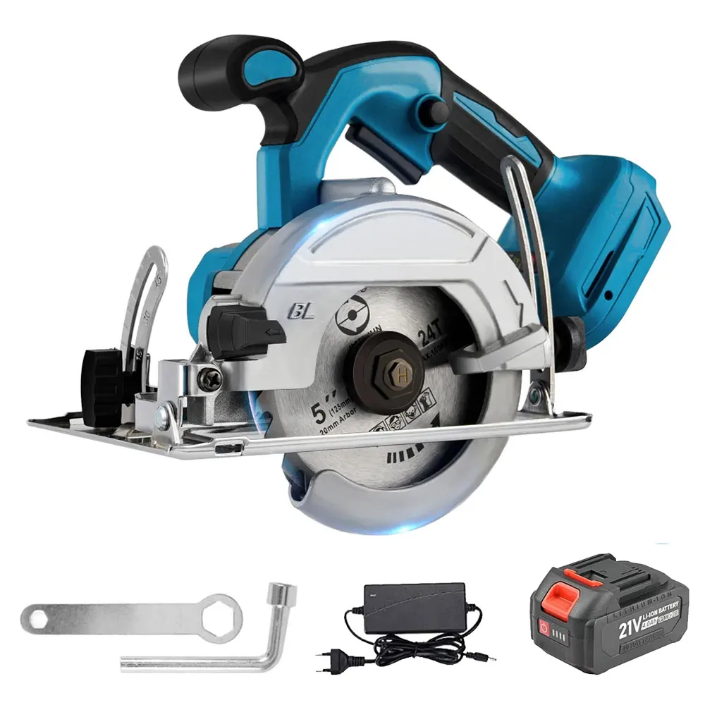 DWiusty 10800RPM 5 Inch Elektrische Cirkelzaag Handzaam Multifunctioneel Oplaadbaar Snijmachine Voor Makita Accu