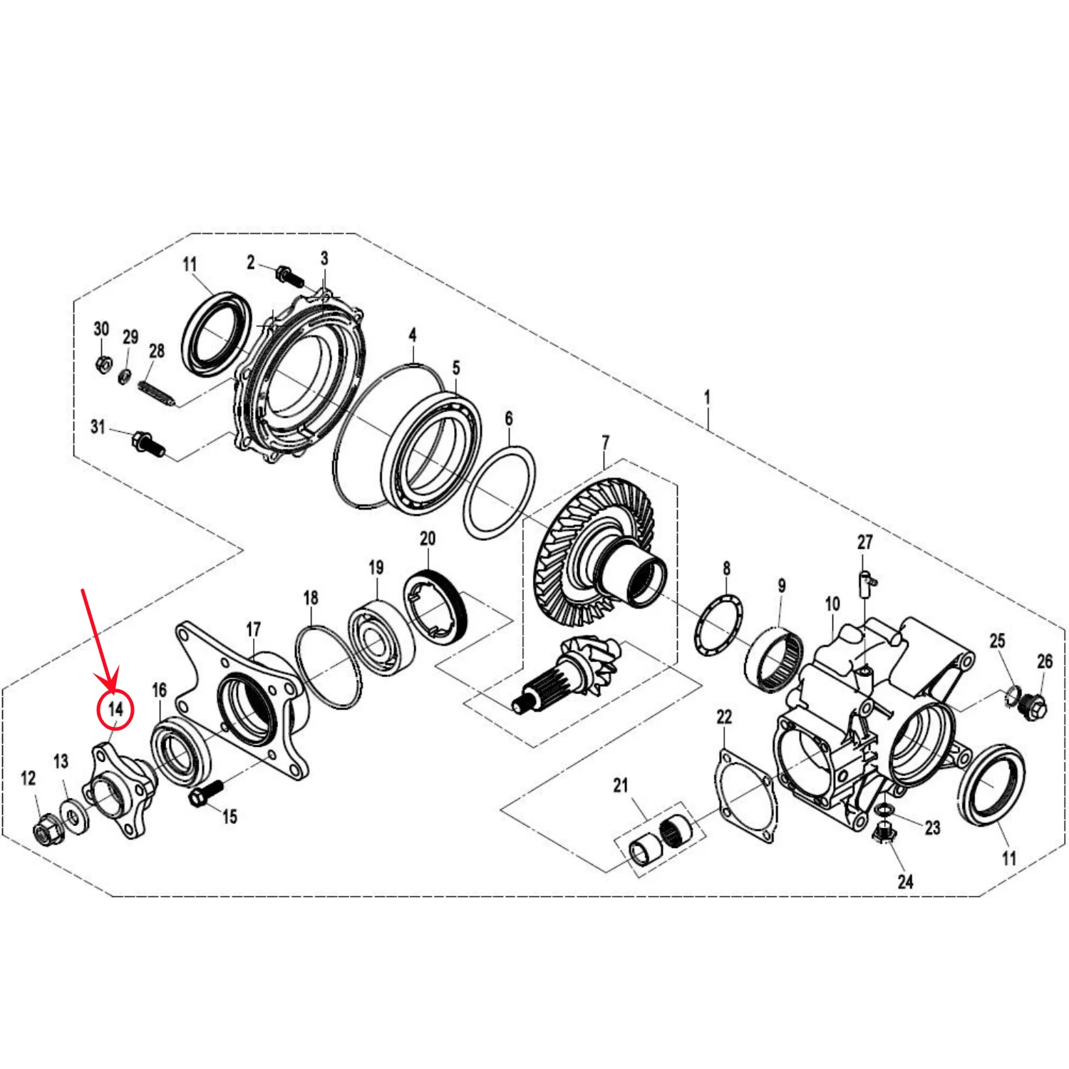 Rear Axle Coupler for CFmoto 400 450 191Q 500S 520 500HO 550 X550 X5HO 191R 600 Touring 625 191S 800 X8 CF800-2 ATV Q520-331006