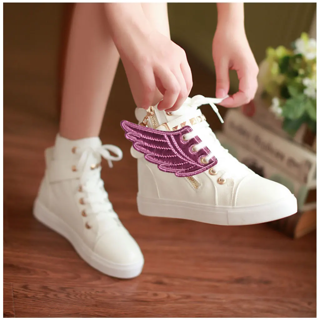 3D Angel Wing Shoe Clips Shiny Sneaker Charm Decor Shoe Wings Accessories Perfect for High Tops Sports Shoes Party Festival
