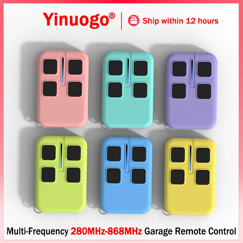 

YNG800 MultiFrequency Garage Door Remote Control Gate Opener 4 in 1 280-868MHz For Rolling Code and Fixed Code Hand Transmitter