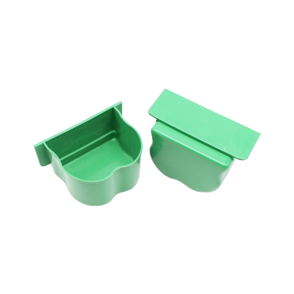 2Pcs Bird Feeder Water Food Feeding Parrot Cage Plastic Bowl Pigeon Drinking Device Birds Feeder Supplies Easy To Install