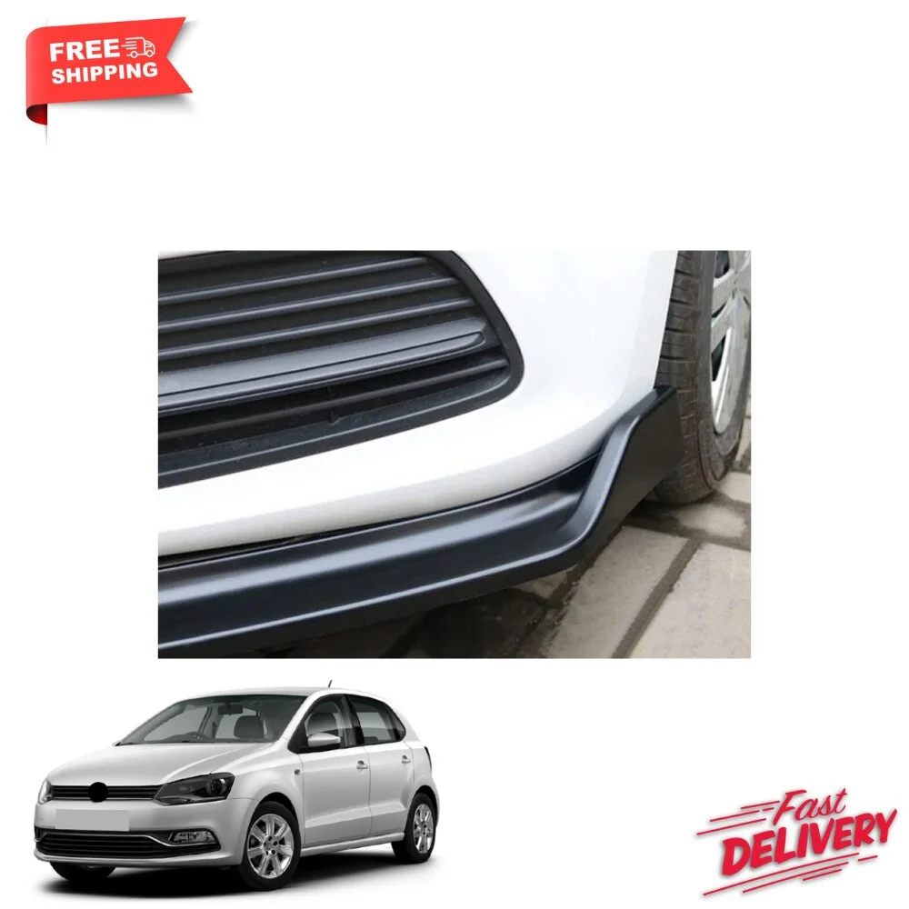 Volkswagen VW Polo car front FRONT BUMPER for 2009 2017 models 3 PCs black splitter diffuser lip body kit spoiler with bumper