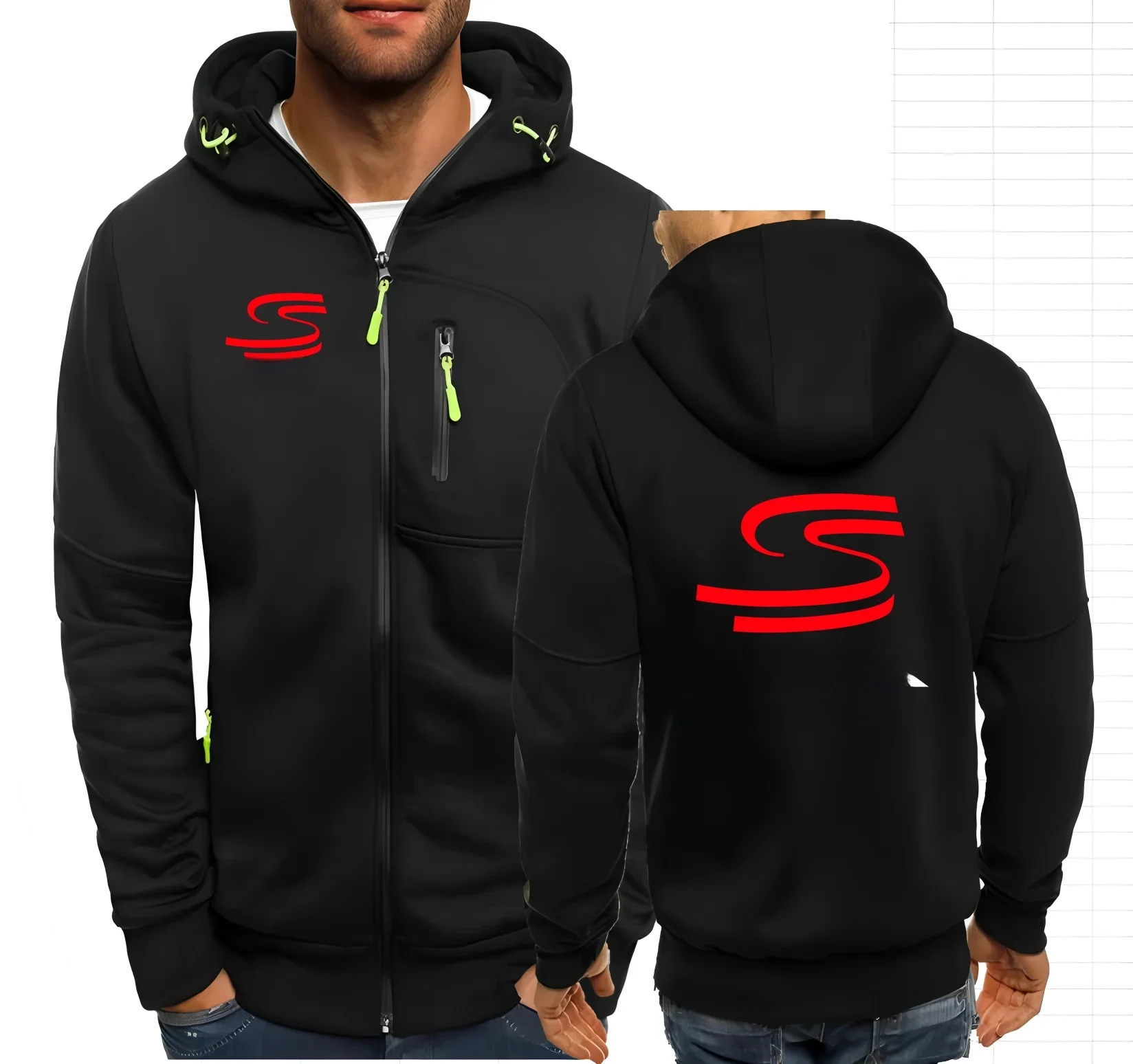 The King of Racing Ayrton Senna F1 Men Hoodies Sweatshirt Zipper Hooded Sweatshirts Men Clothing Sportswear Coats Casual Jacket