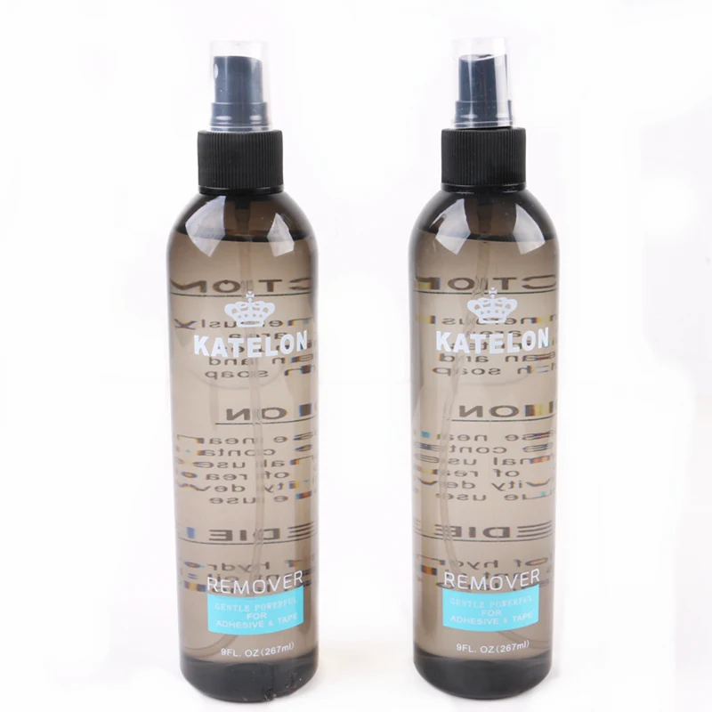 2 butelki 9 Oz 267 ml Katelon Remover do dwustronnych taśm do przedłużania włosów/koronki z przodu/koronki/wątek skóry/włosy Toup