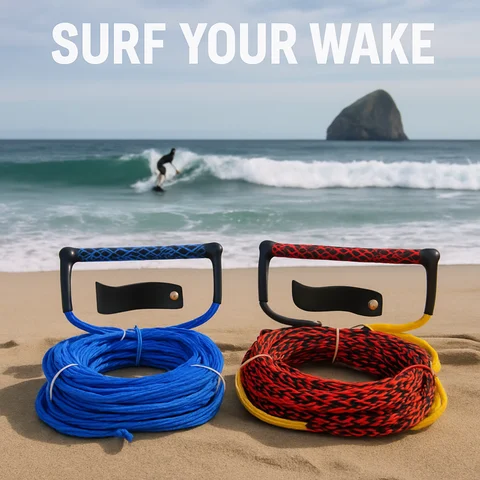 Water Ski Rope 23M with Handle Boat Surfing Rope Multipurpose Wakeboard Rope Comfortable Gripping Multifunctional Water Sports