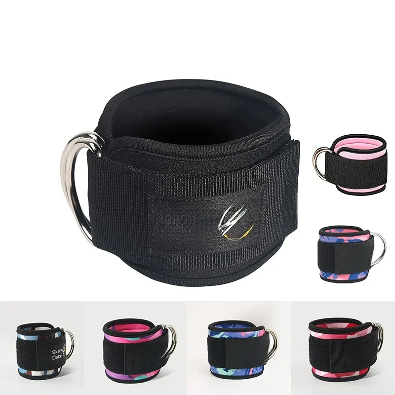 Sangles de cheville de Fitness, anneau en D réglable, manchettes de soutien, gymnastique, force des jambes, poulie avec boucle, garde de sport, agents de sécurité