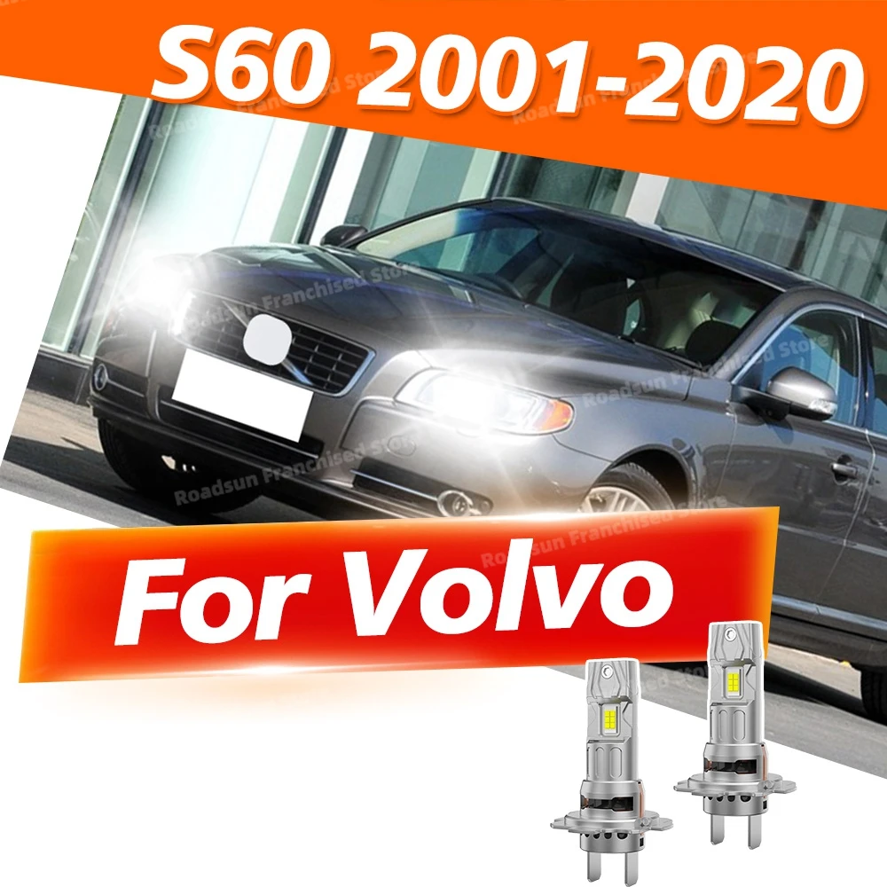 

2Pcs Car Lamps For Volvo S60 2001-2020 LED Headlight Bulbs 6000K Turbo Head Lamps 12V Auto Lampada 30000LM